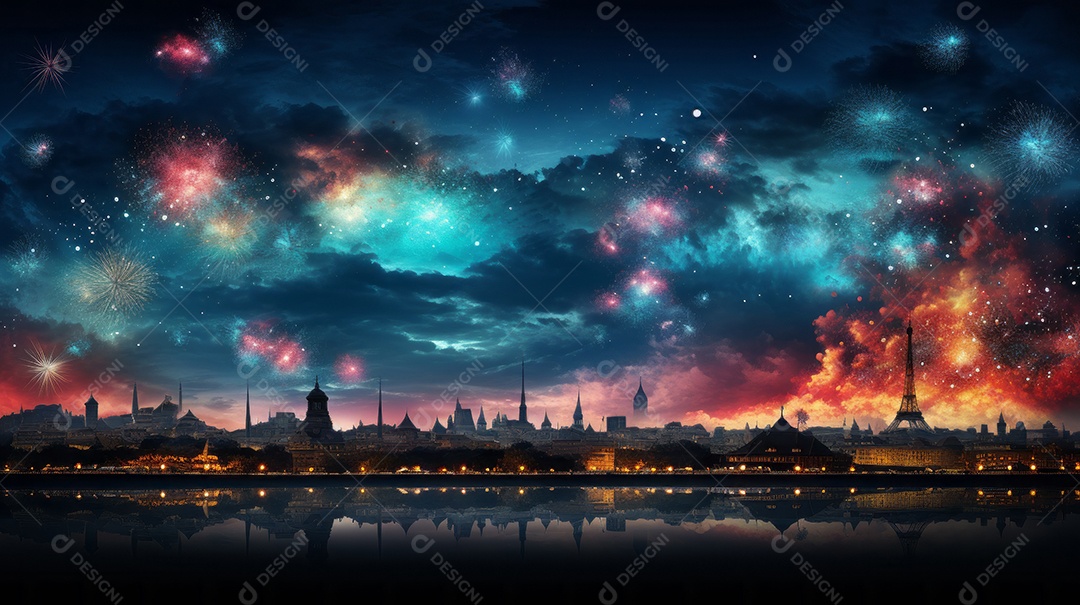 Pessoas comemorando o dia de ano novo.