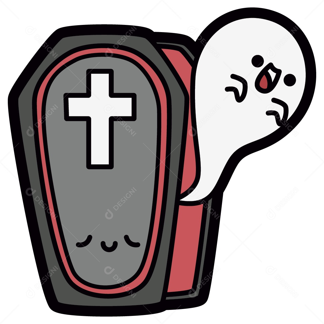 Caixão do Halloween Ilustração Vetor EPS