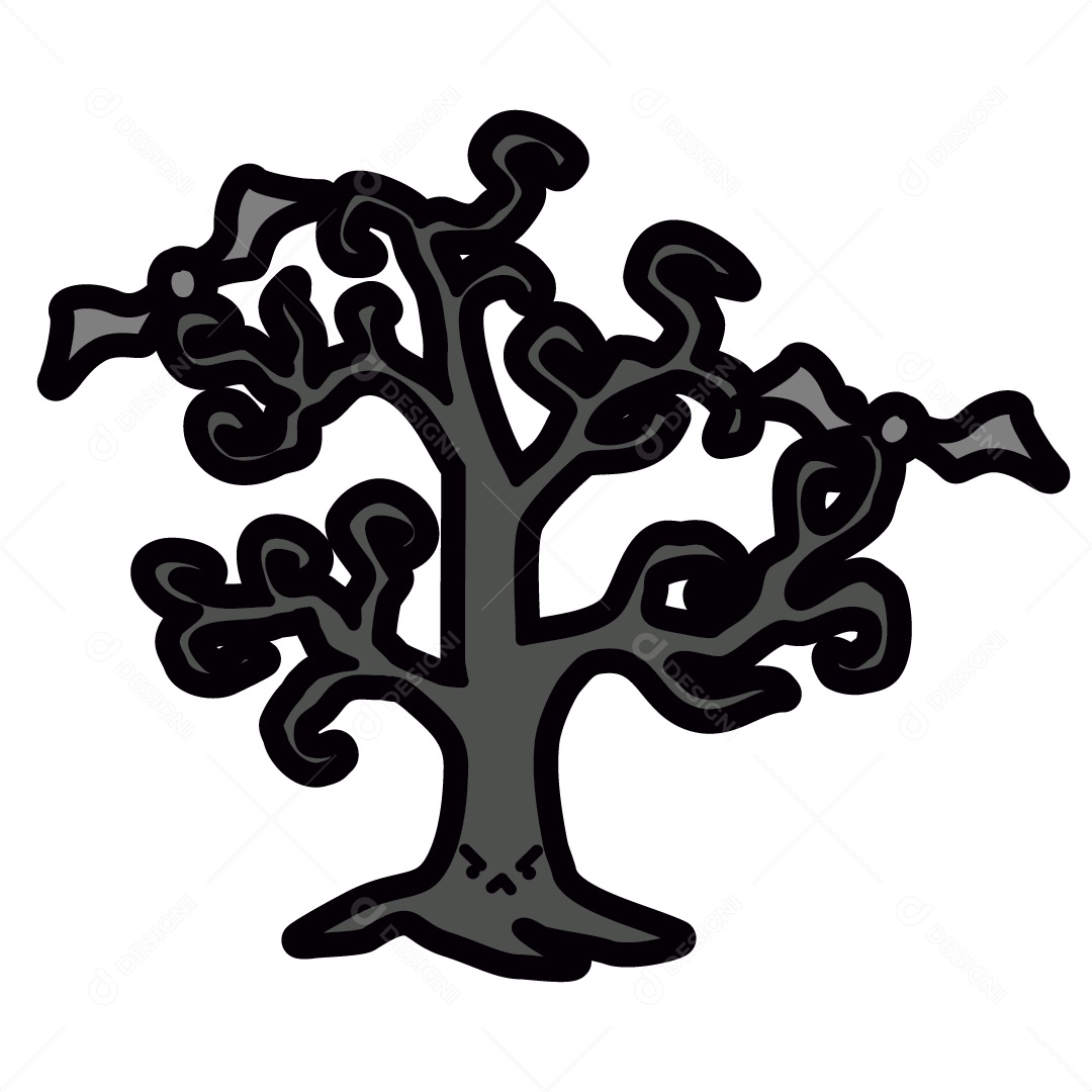 Árvore do Halloween Ilustração Vetor EPS