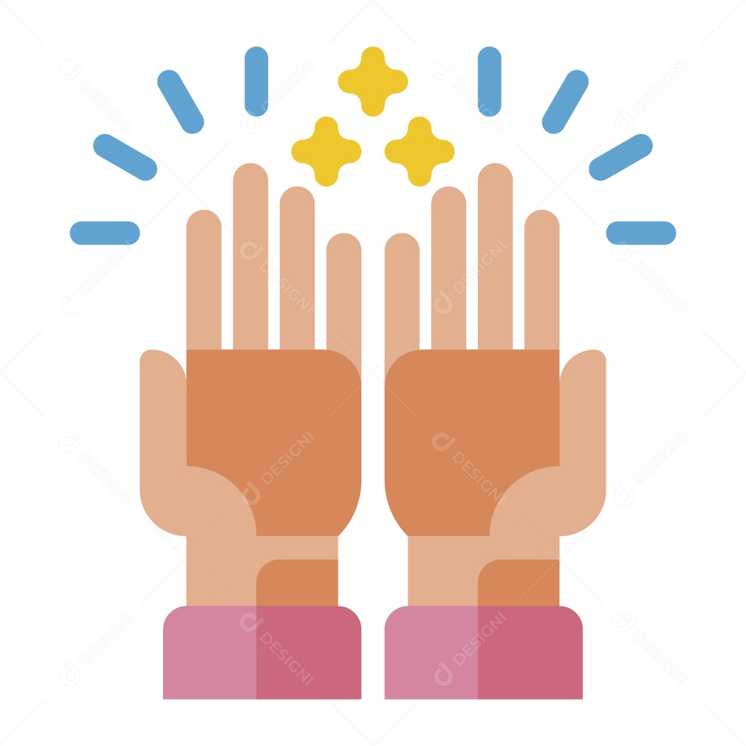 Mãos Estendidas Ilustração Vetor EPS