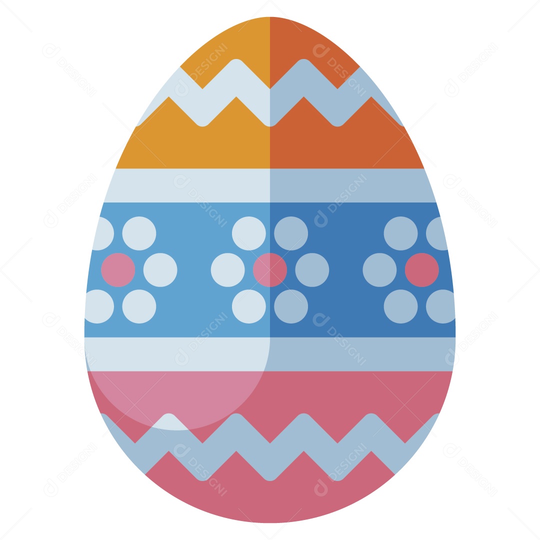 Ovo de Pascoa Ilustração Vetor EPS