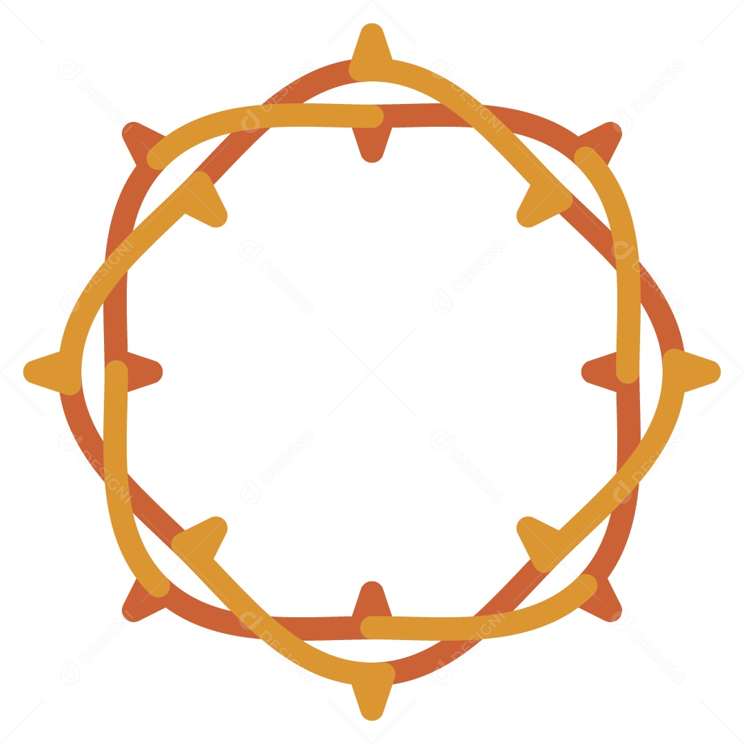 Coroa de Espinhos Ilustração Vetor EPS