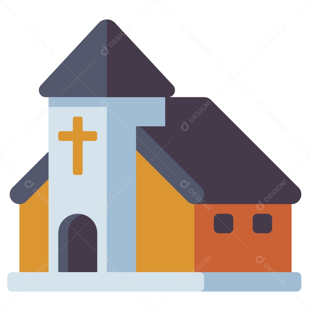 Igreja Católica Ilustração Vetor EPS