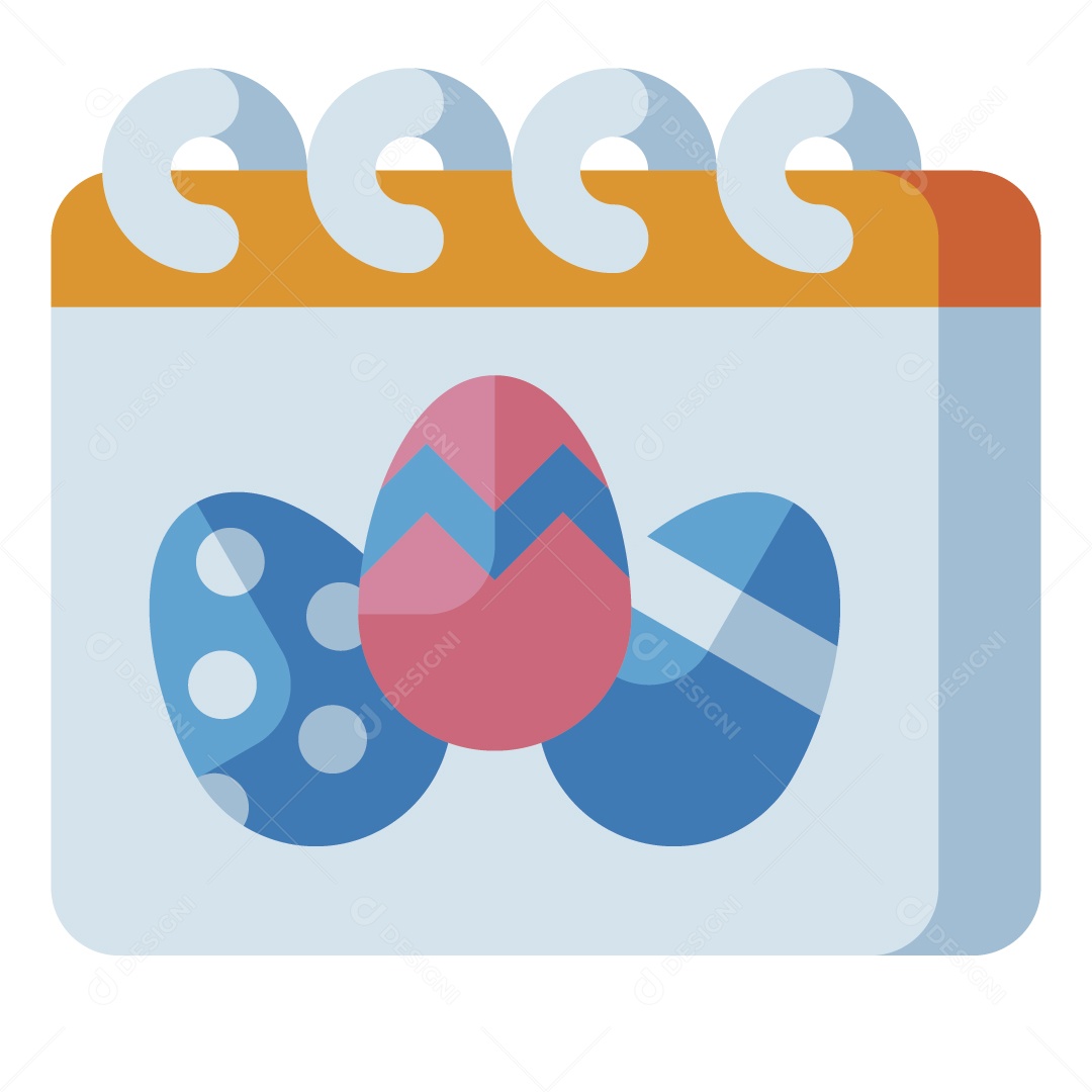 Calendário da Páscoa Ilustração Vetor EPS