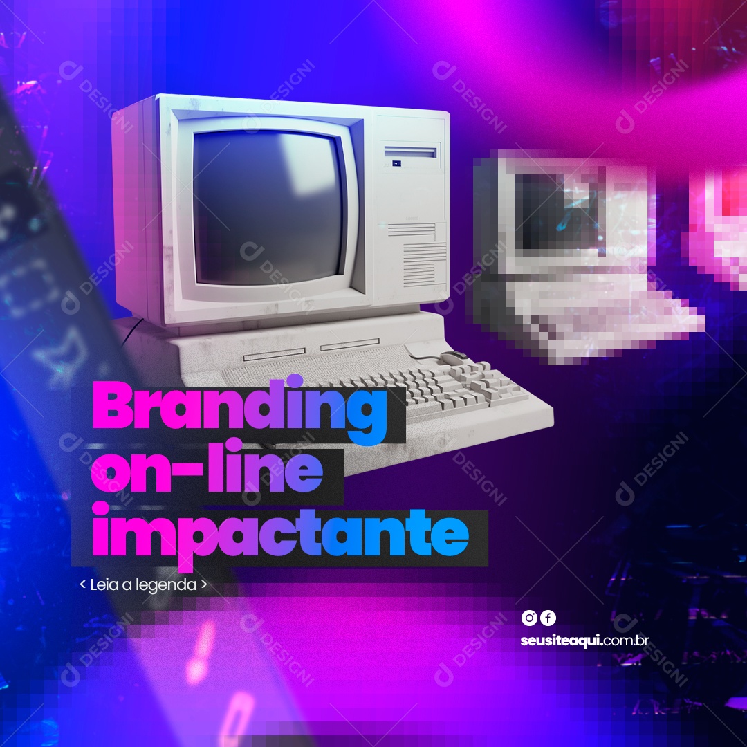 Marketing Digital Branding Online Impactante Social Media PSD Editável