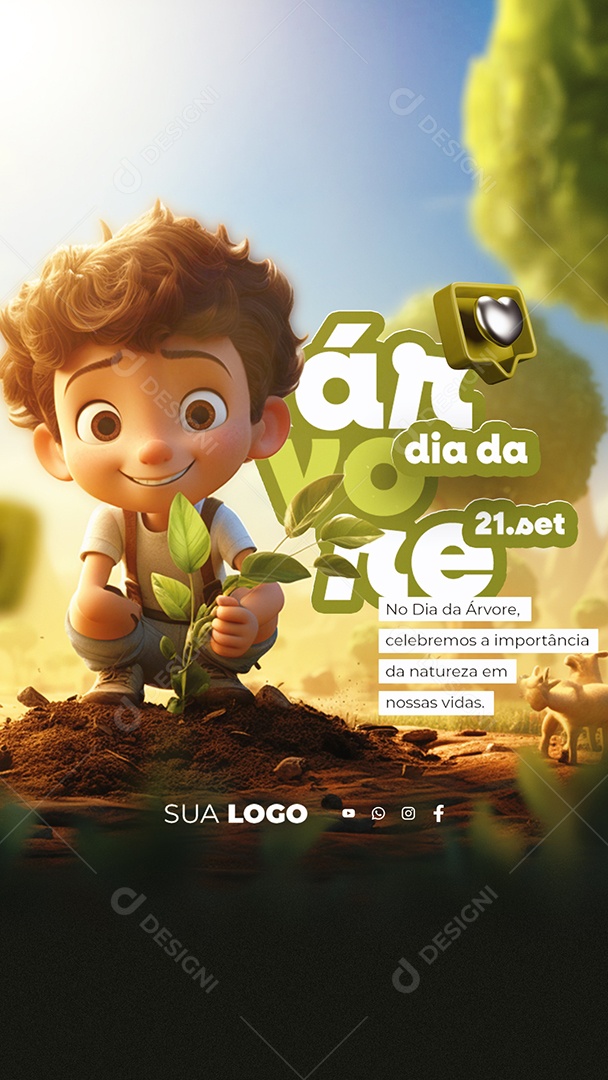 Story Dia da Árvore Celebremos a Importância da Natureza em Nossas Vidas Social Media PSD Editável