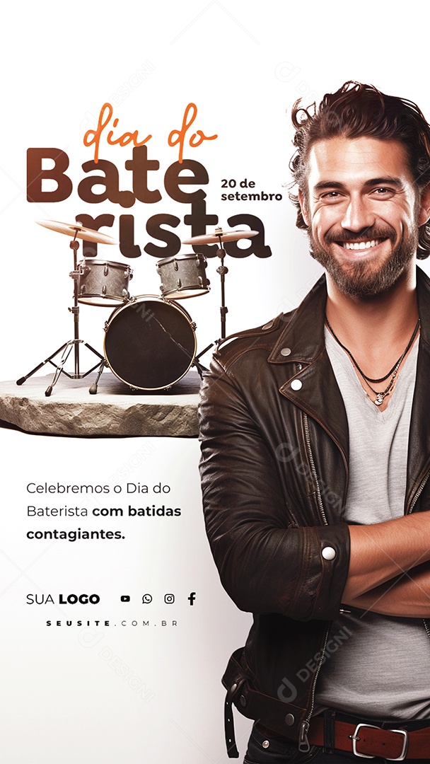 Story Dia do Baterista 20 de Setembro Social Media PSD Editável