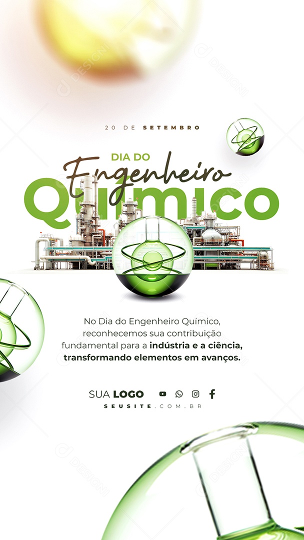Story Dia Do Engenheiro Químico 20 de Setembro Social Media PSD Editável