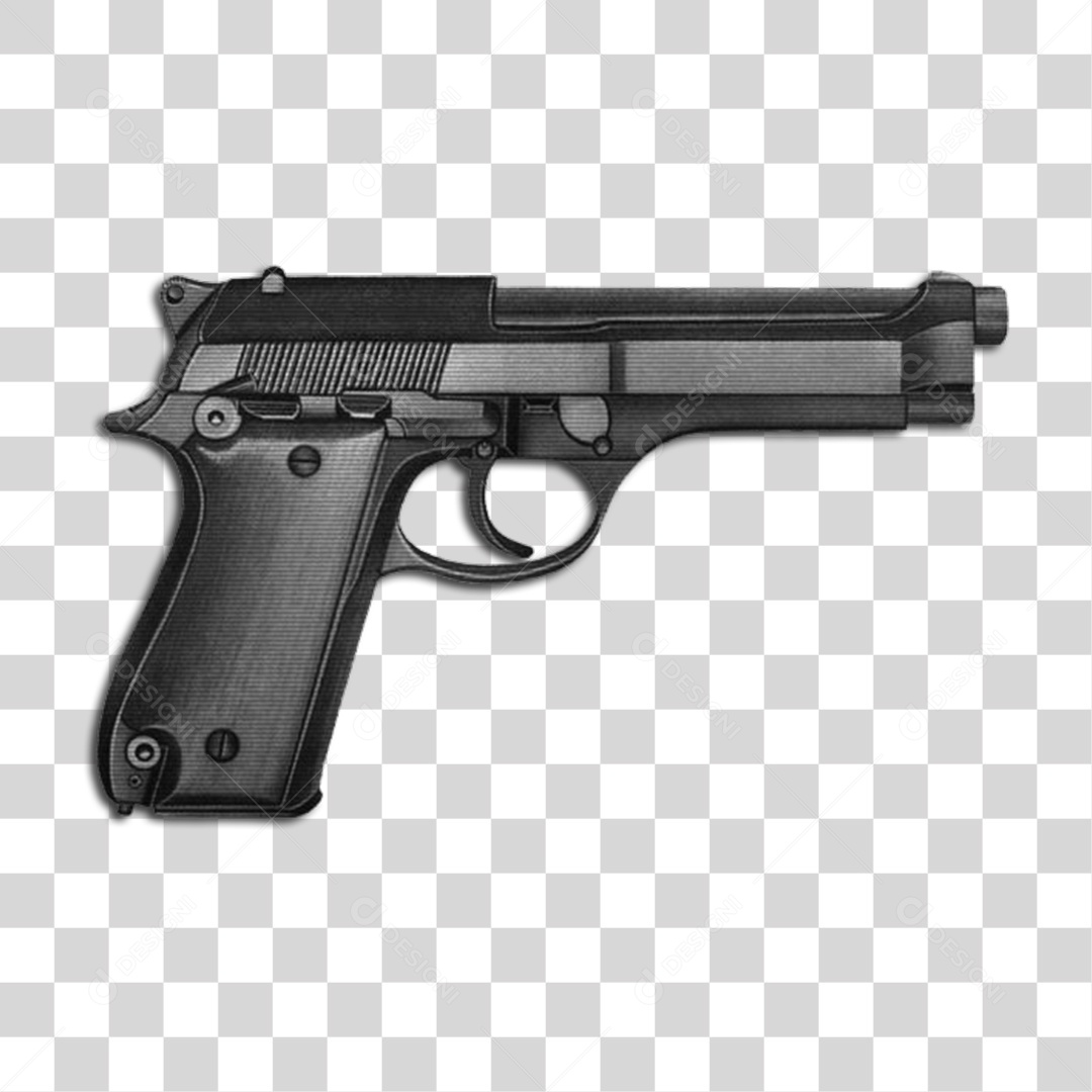 Pistola Automática PNG Transparente