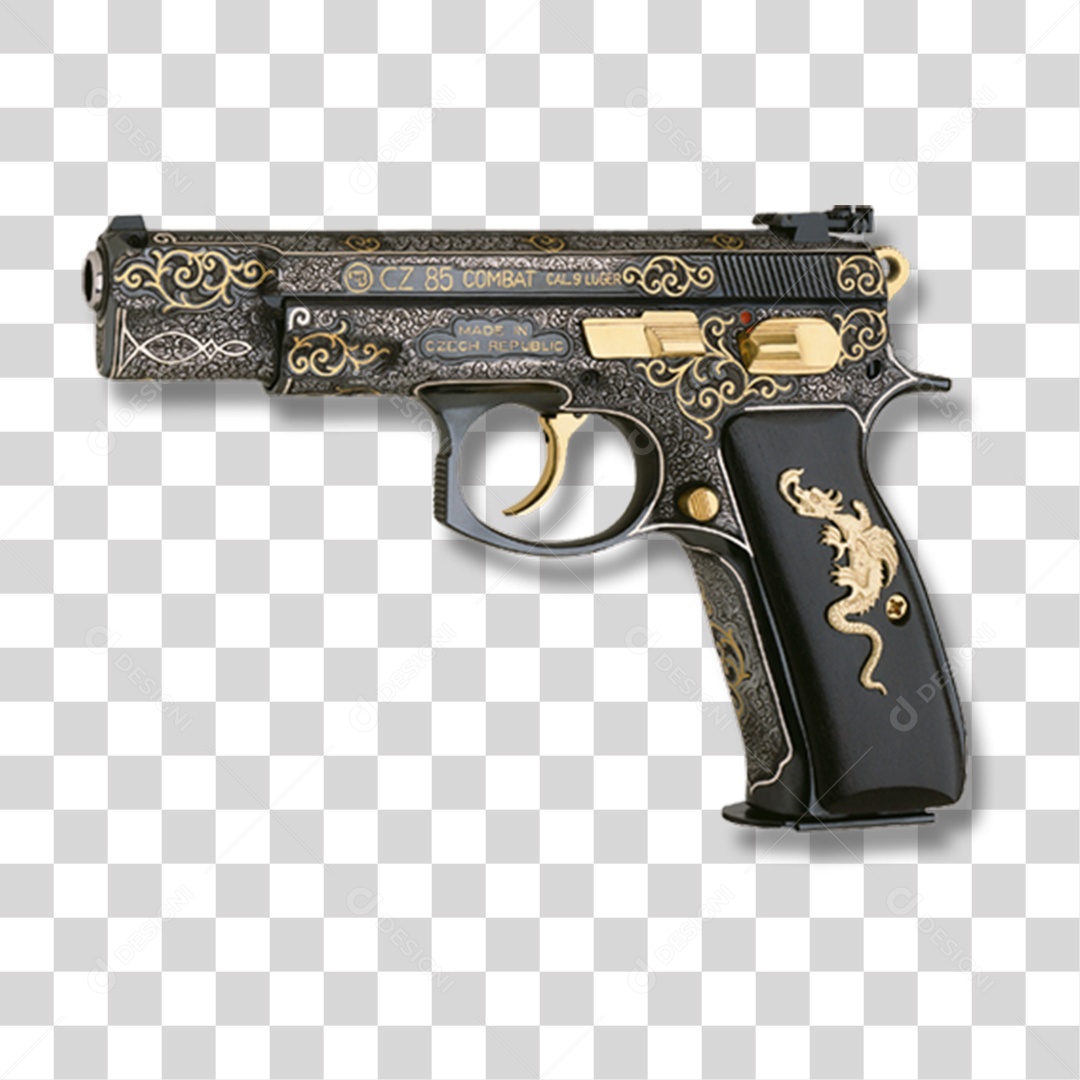 Pistola Automática PNG Transparente