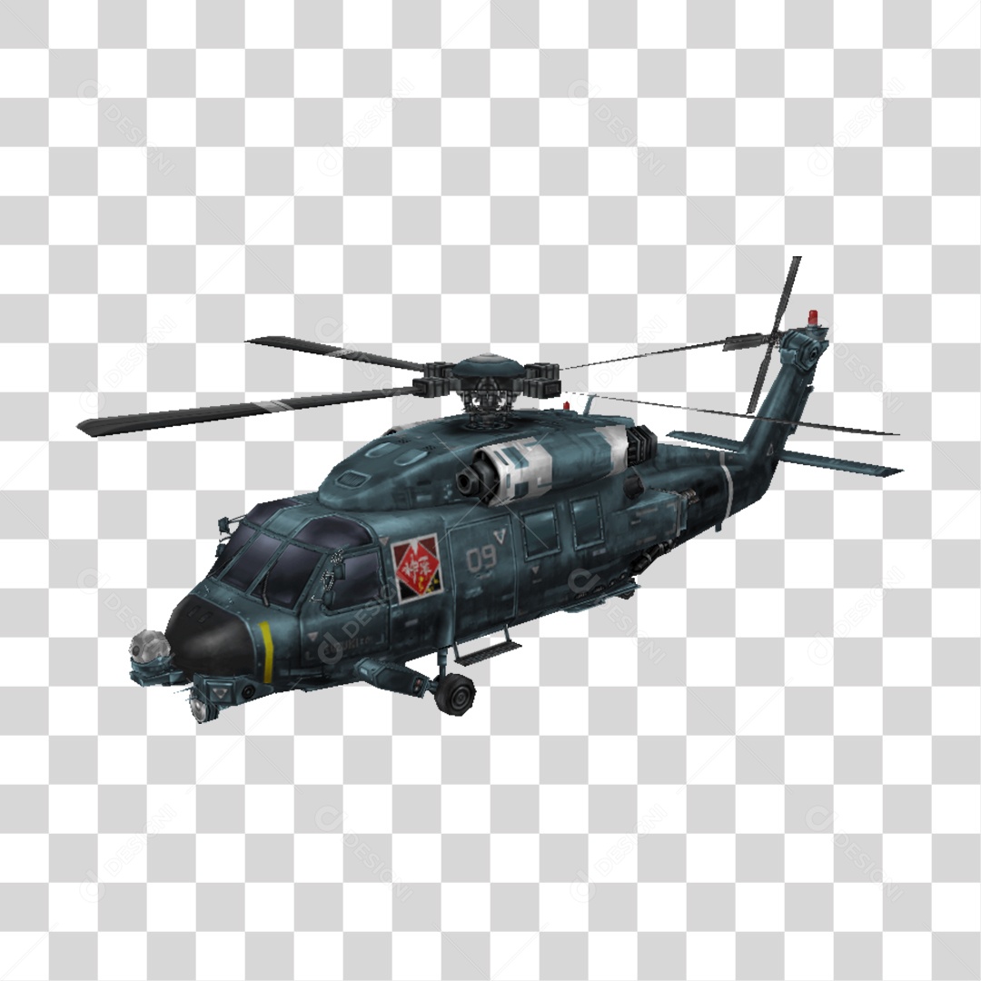 Helicóptero de Guerra PNG Transparente