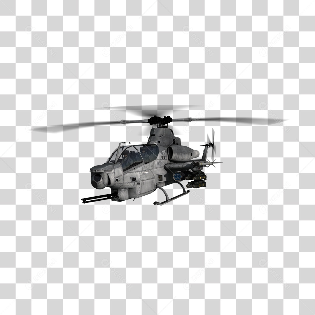 Helicóptero de Guerra PNG Transparente