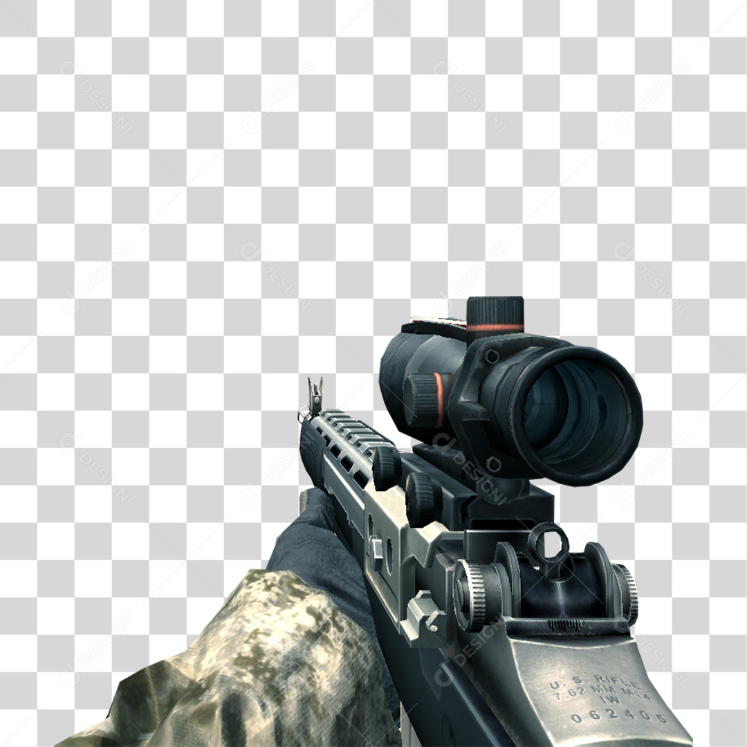 Rifle com Mira PNG Transparente