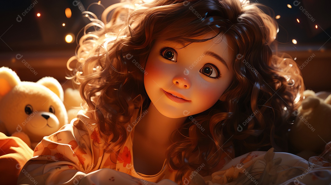 Desenho de criança realista.