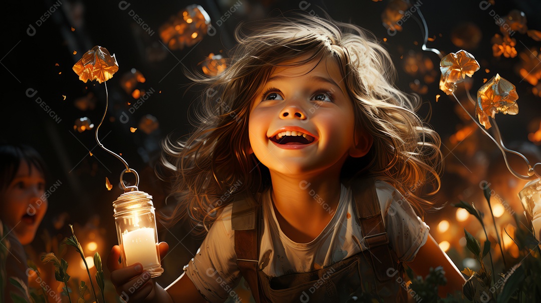 Desenho de criança realista.