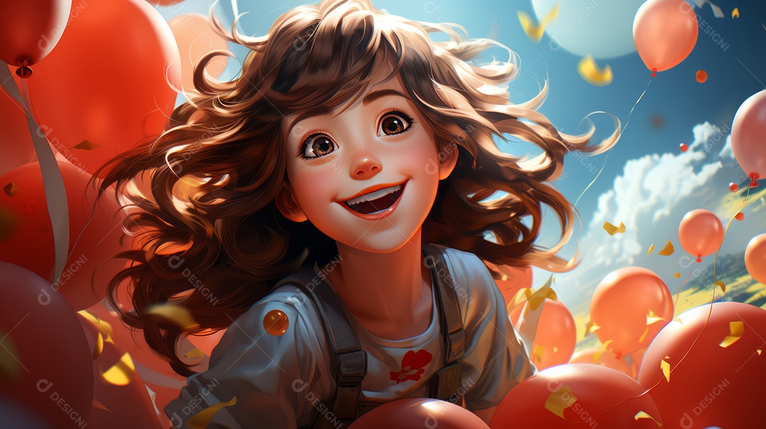 Desenho de criança realista.