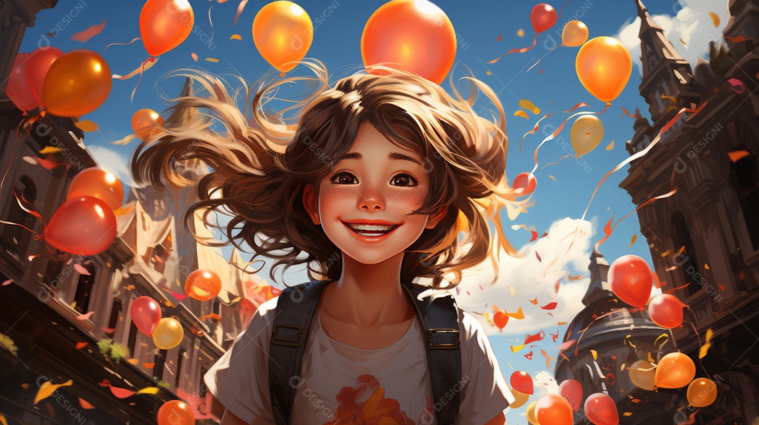 Desenho de criança realista.