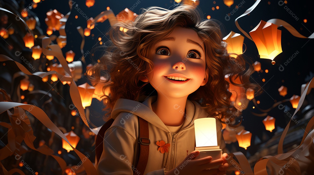 Desenho de criança realista.