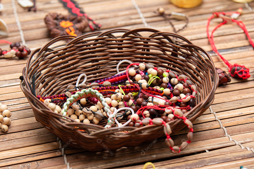 Artesanato típico dos índios Tupinambá do sul da Bahia Brasil.