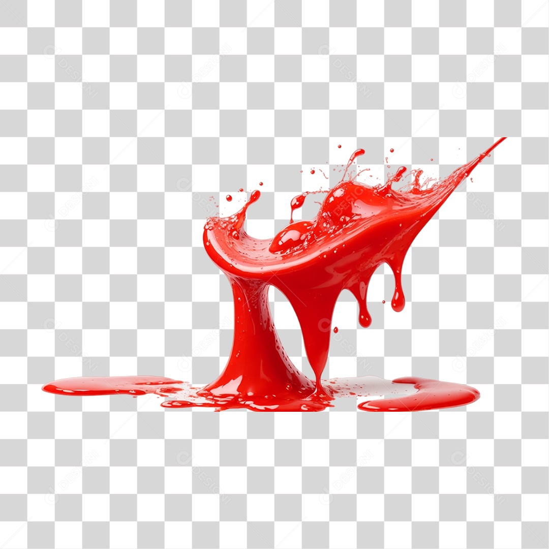 Splash de Tinta Vermelha PNG Transparente