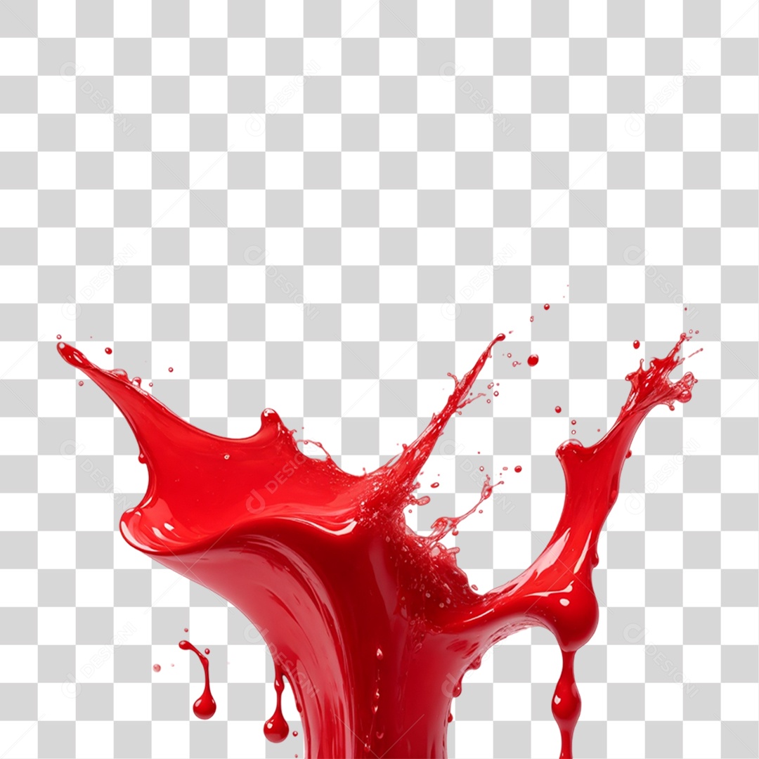 Splash de Tinta Vermelha PNG Transparente