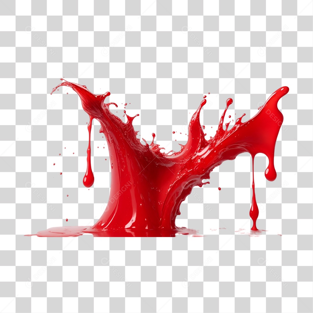 Transparent PNG Red Ink Splash