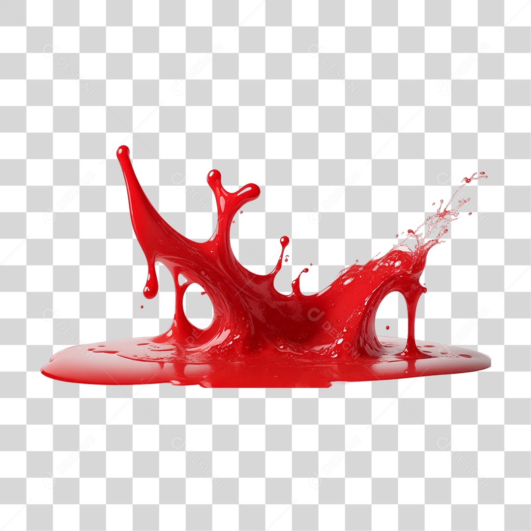 Splash de Tinta Vermelha PNG Transparente