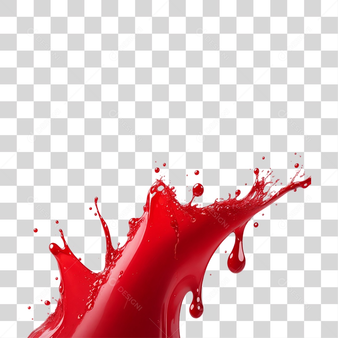 Splash de Tinta Vermelha PNG Transparente