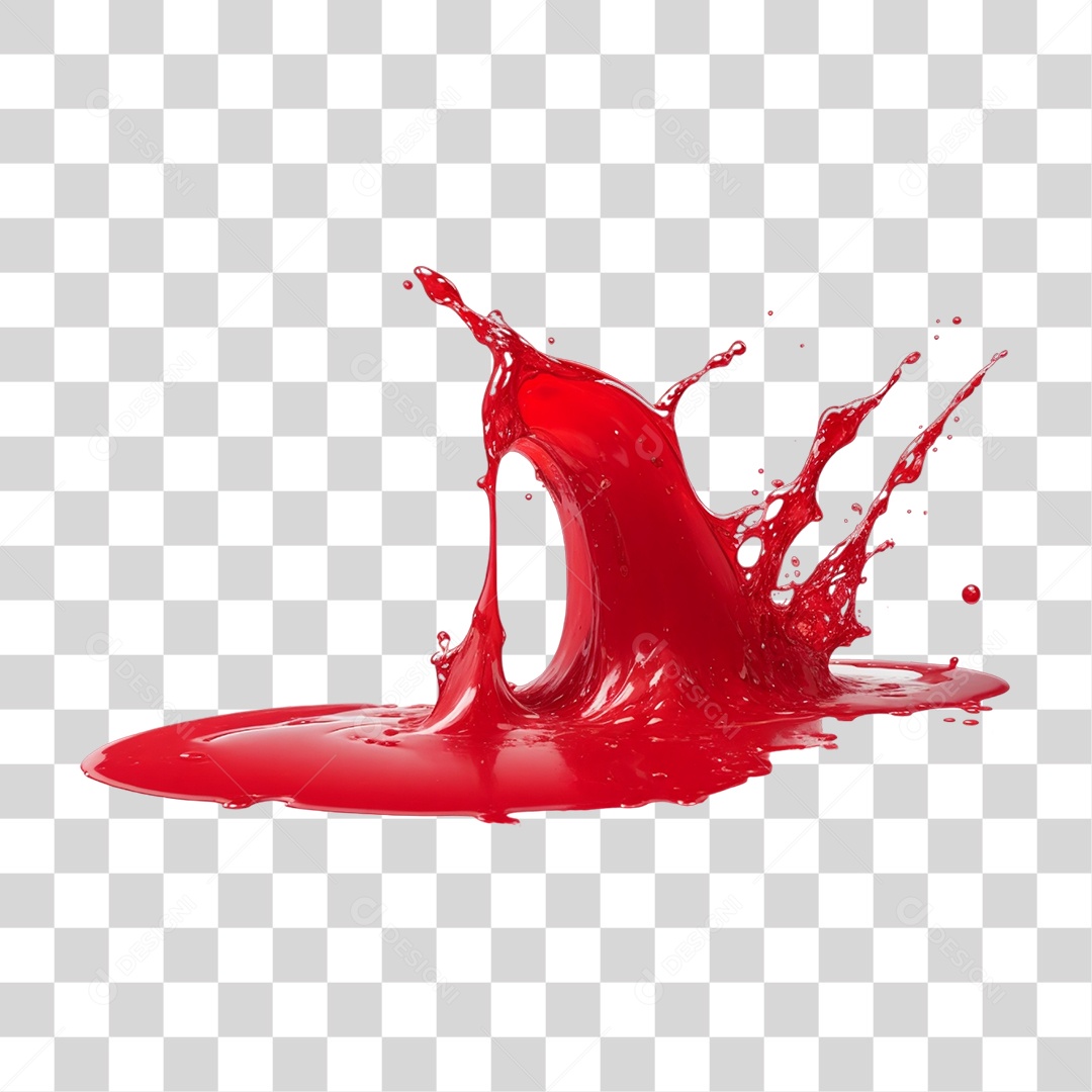 Splash de Tinta Vermelha PNG Transparente