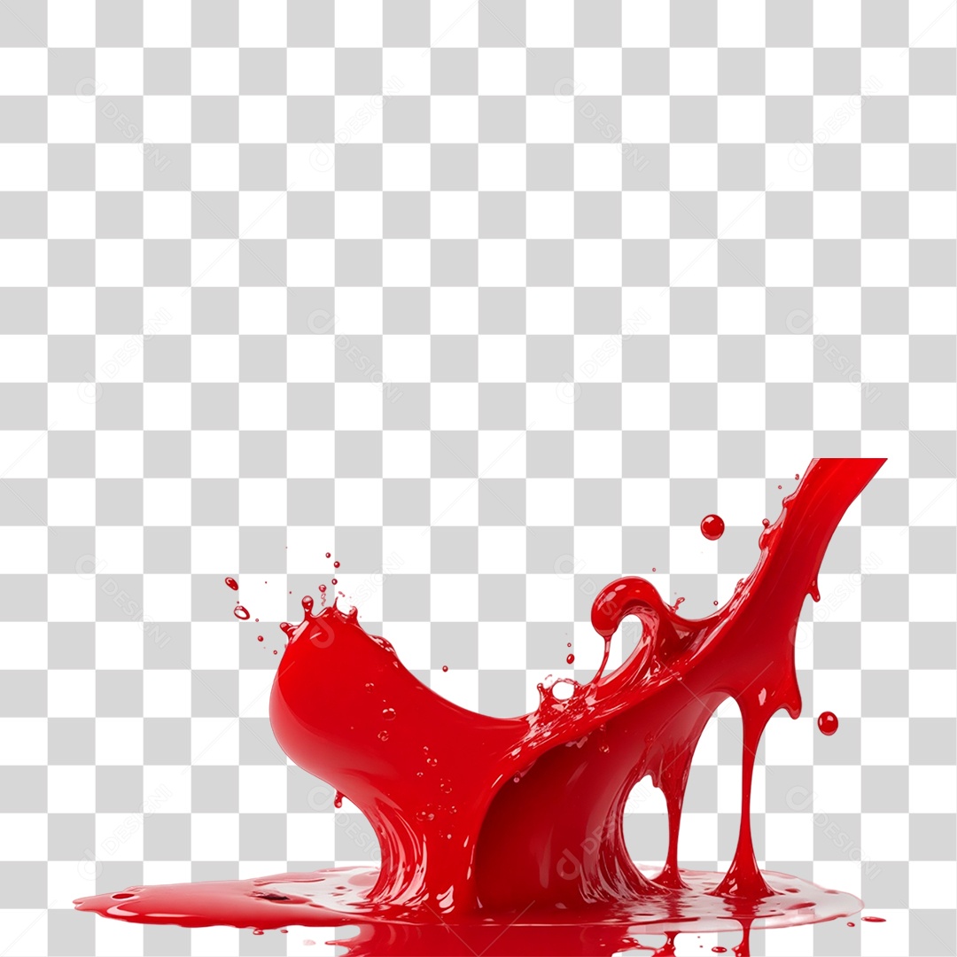 Splash de Tinta Vermelha PNG Transparente