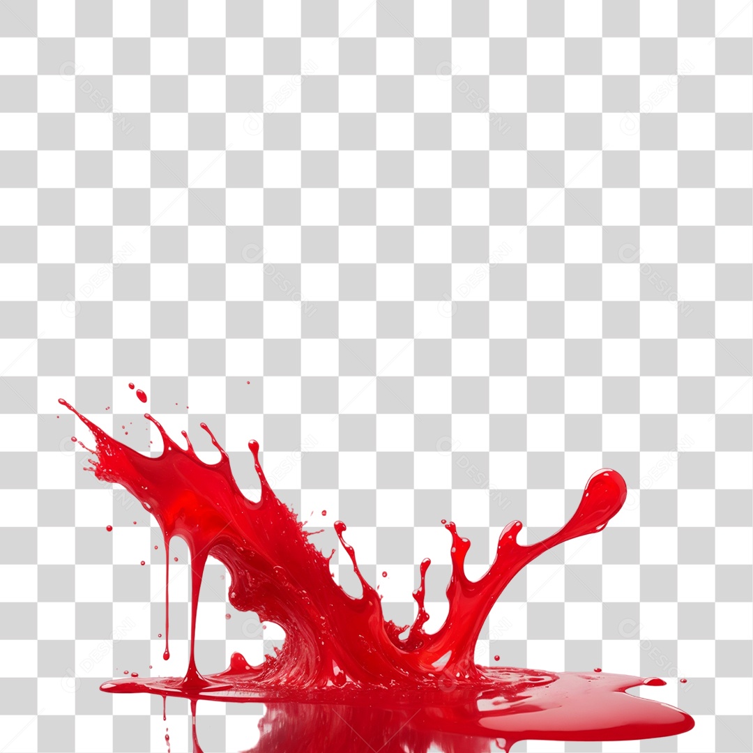 Splash de Tinta Vermelha PNG Transparente