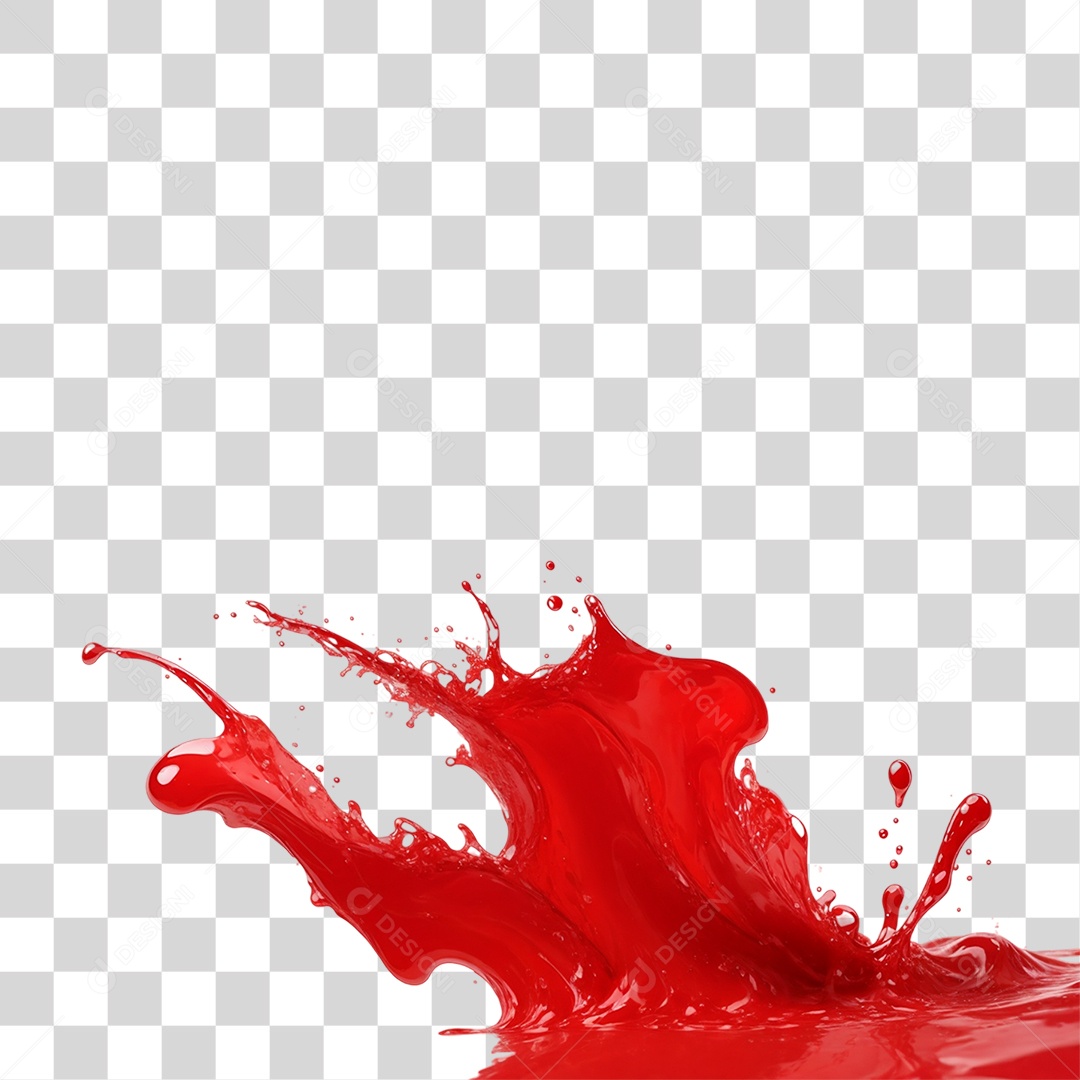 Splash de Tinta Vermelha PNG Transparente