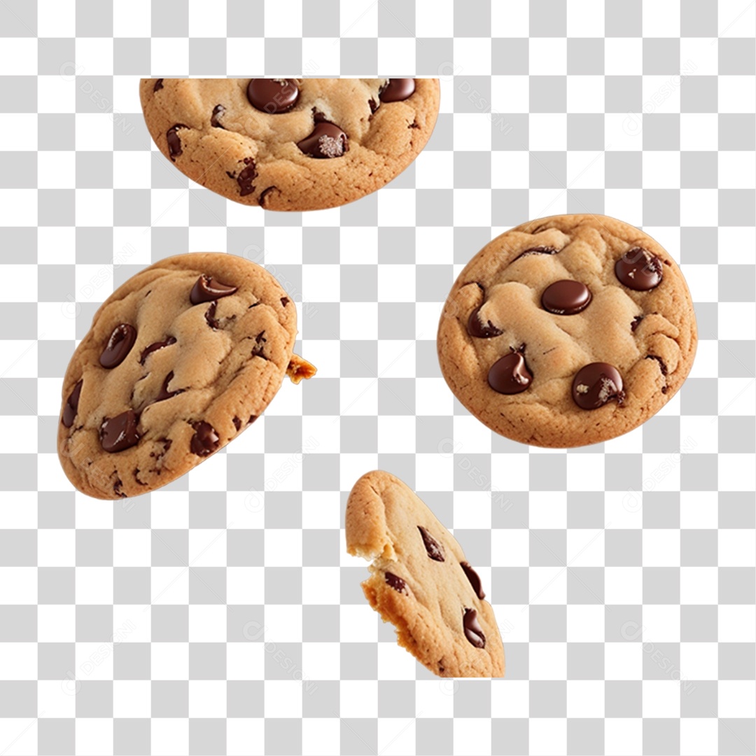 Biscoitos de Chocolate PNG Transparente