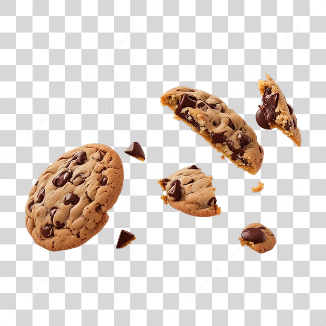 Biscoitos de Chocolate PNG Transparente