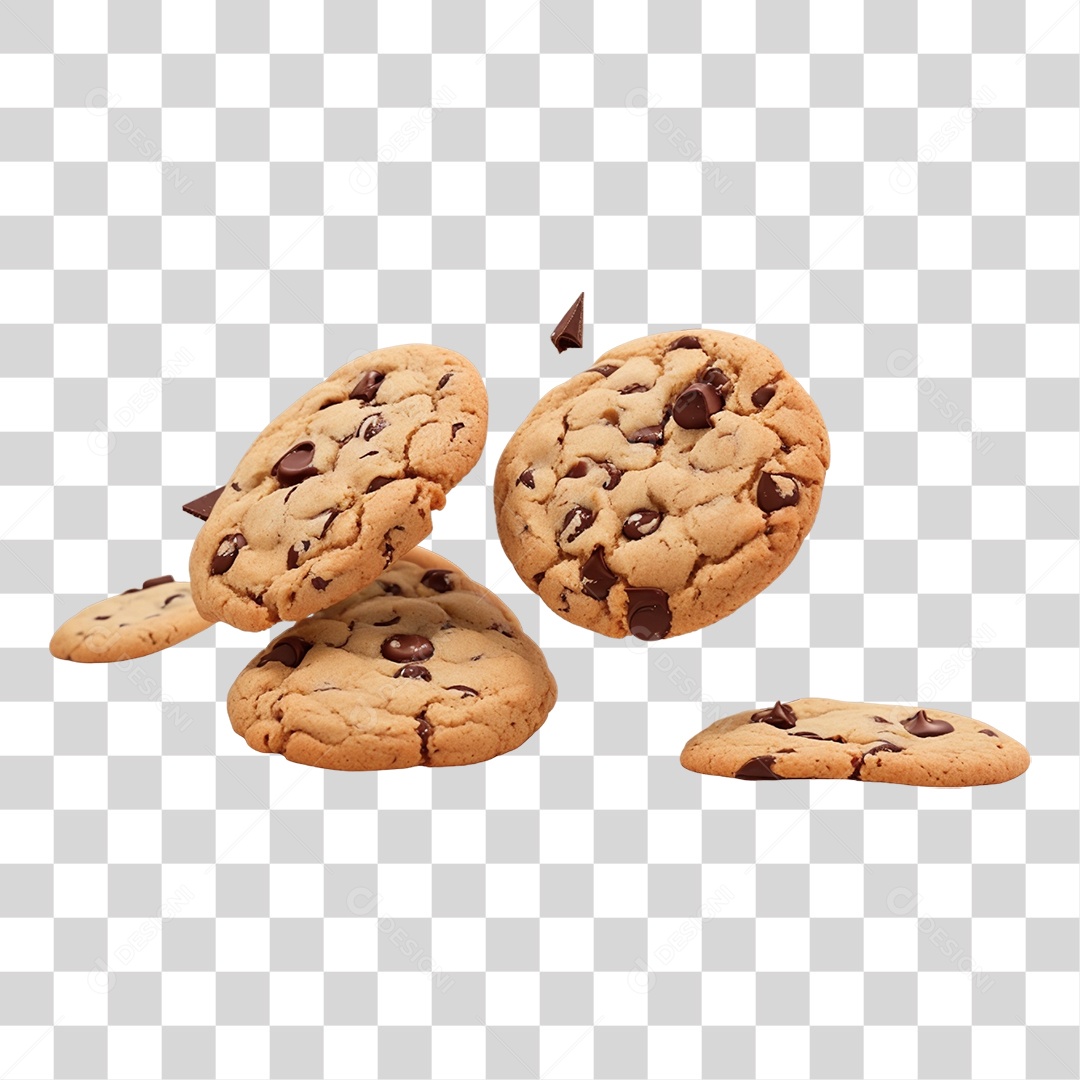 Biscoitos de Chocolate PNG Transparente