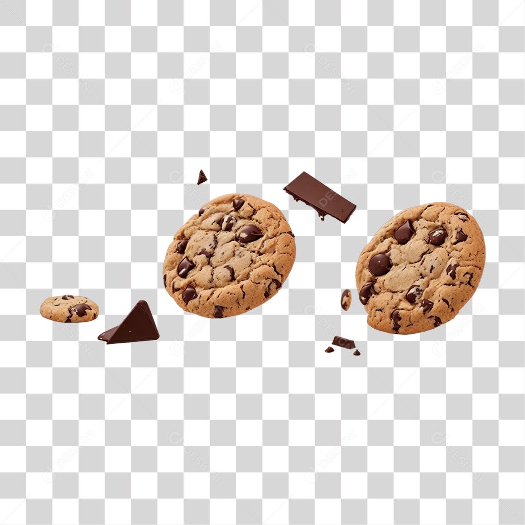 Biscoitos de Chocolate PNG Transparente