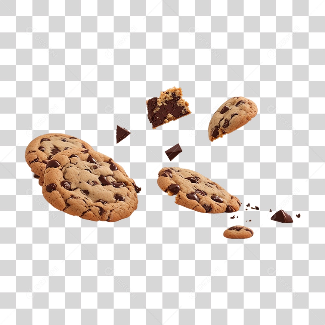 Biscoitos de Chocolate PNG Transparente