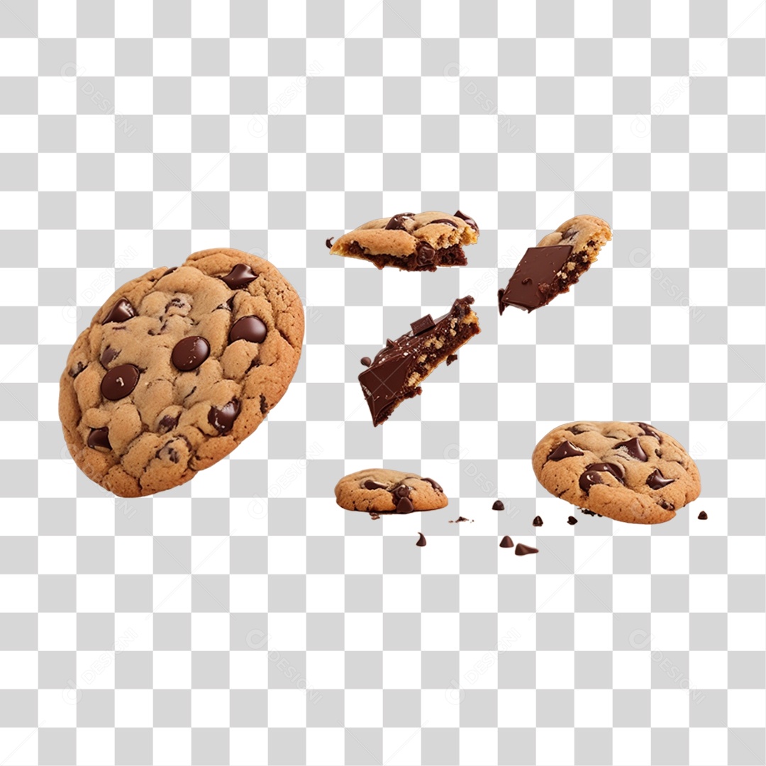 Biscoitos de Chocolate PNG Transparente