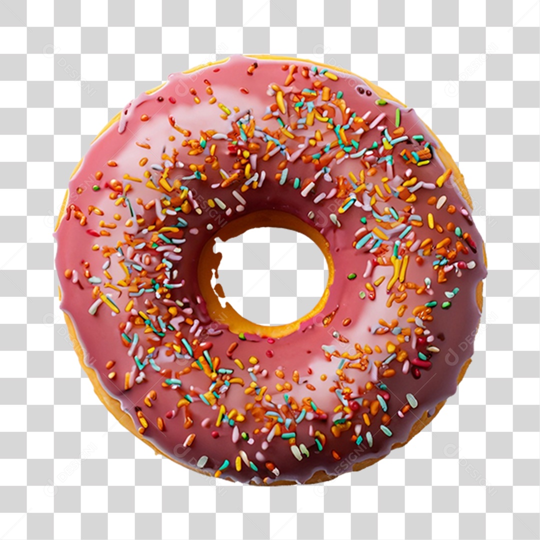 Rosca Donut com Chocolate PNG Transparente