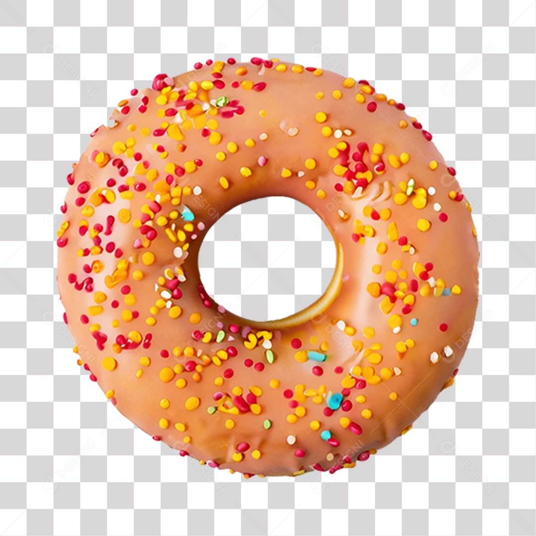 Rosca Donut com Chocolate PNG Transparente