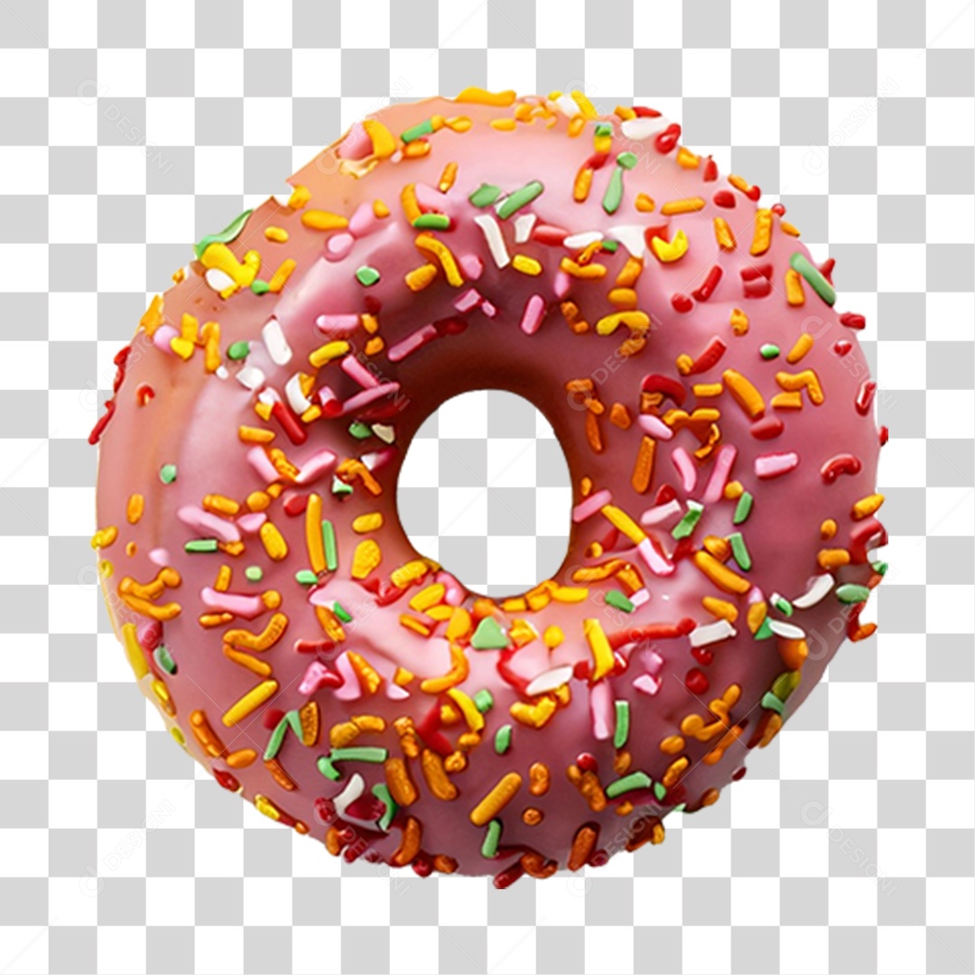 Rosca Donut com Chocolate PNG Transparente