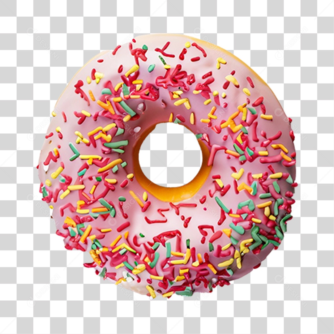 Rosca Donut com Chocolate PNG Transparente