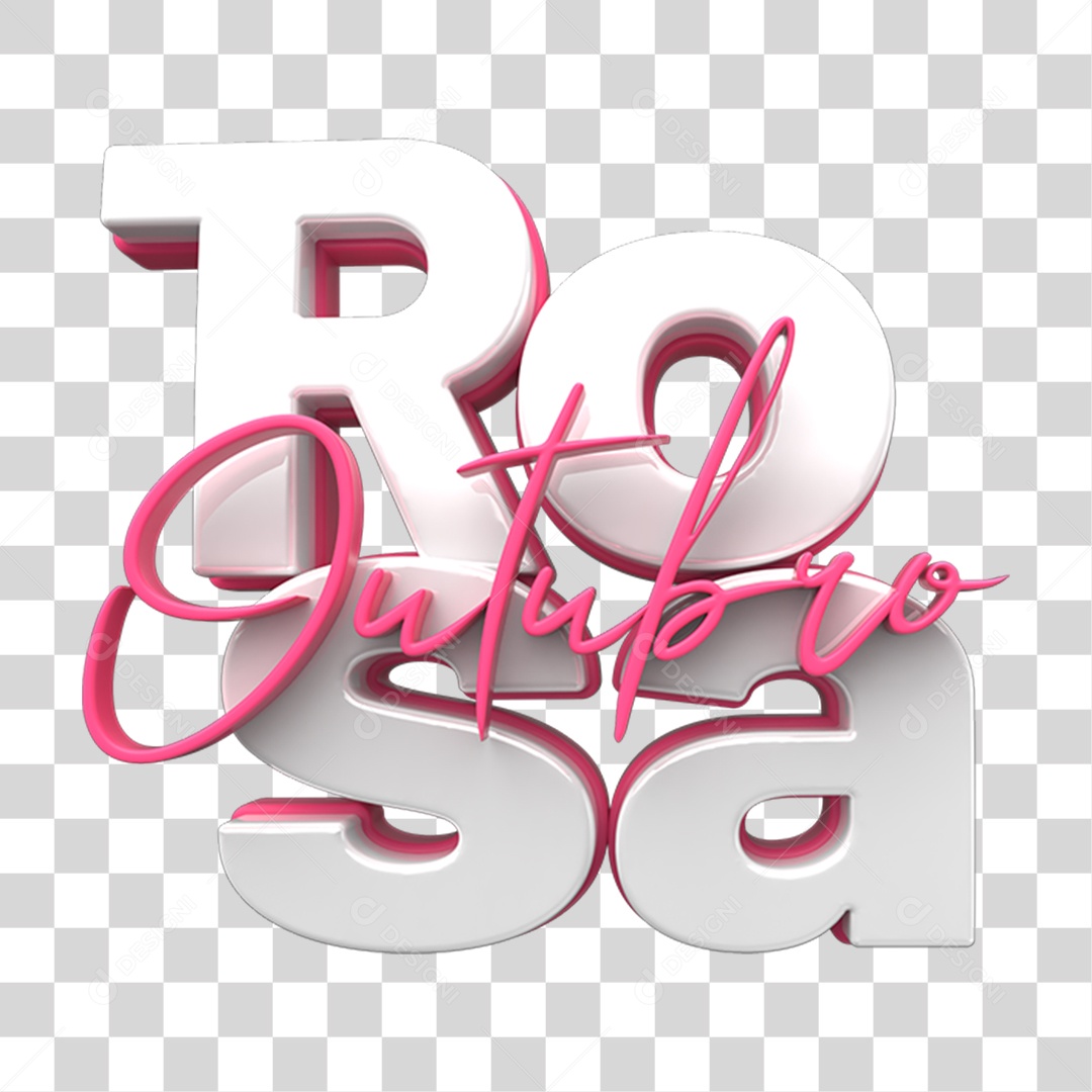 Pink October Pink Transparent PNG 3D Stamp