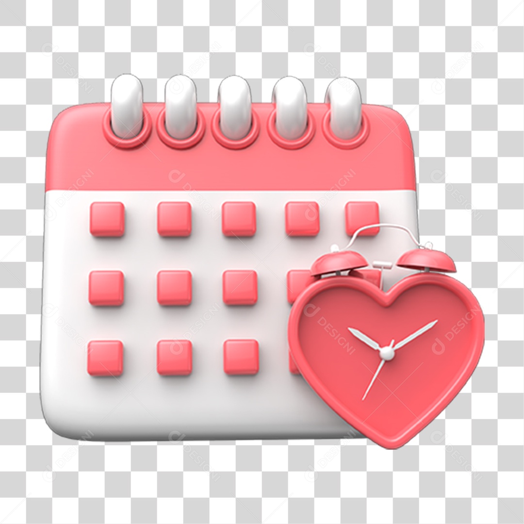 Calendário Outubro Rosa PNG Transparente