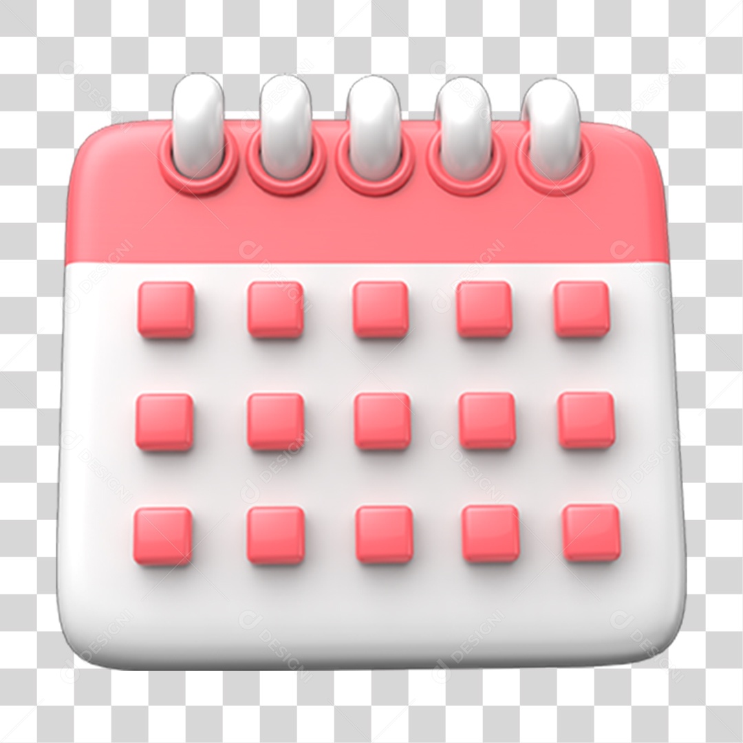 Calendário Outubro Rosa PNG Transparente