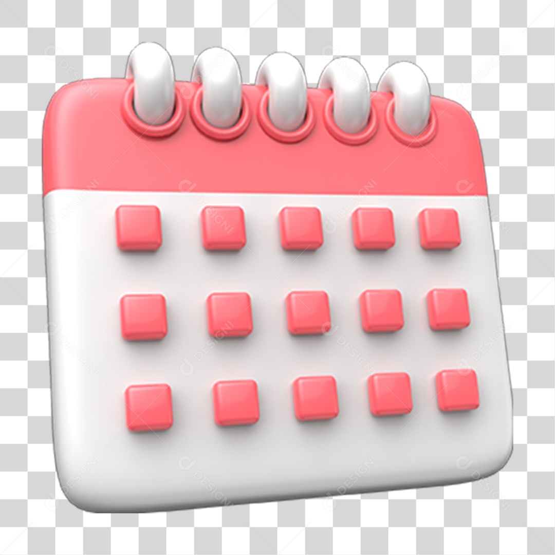 Calendário Outubro Rosa PNG Transparente