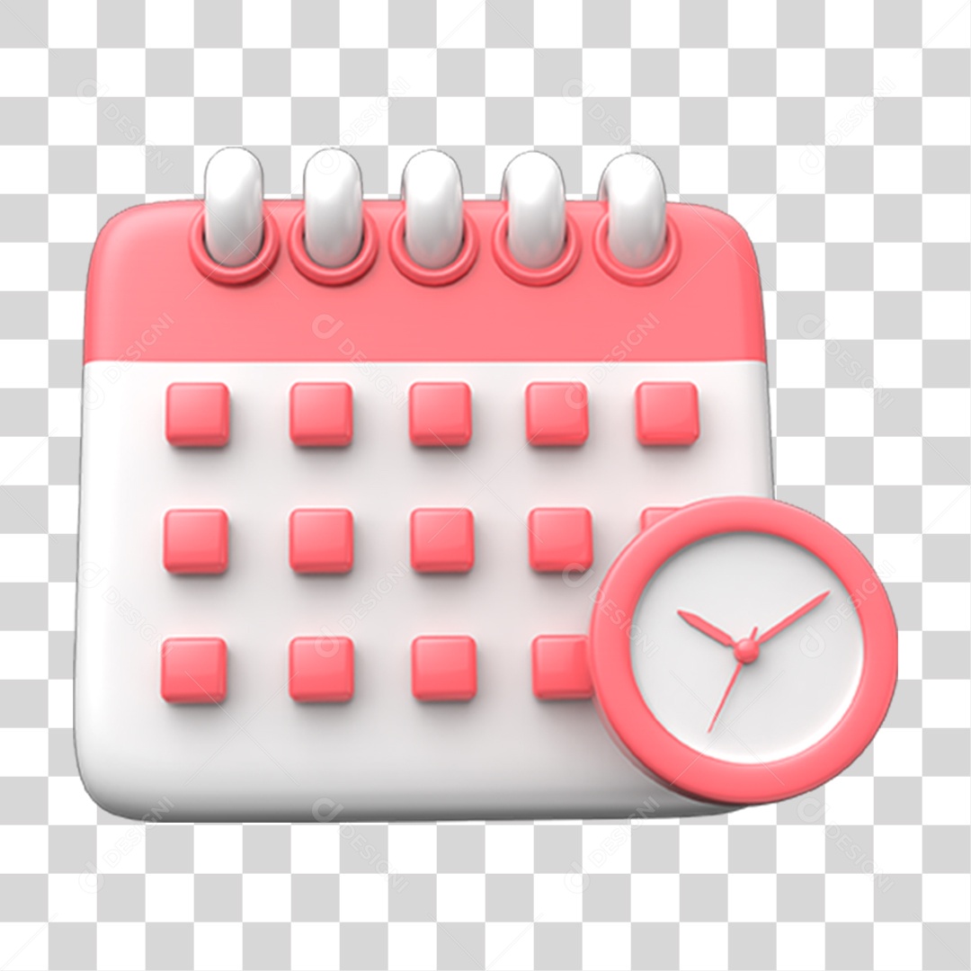 Calendário Outubro Rosa PNG Transparente