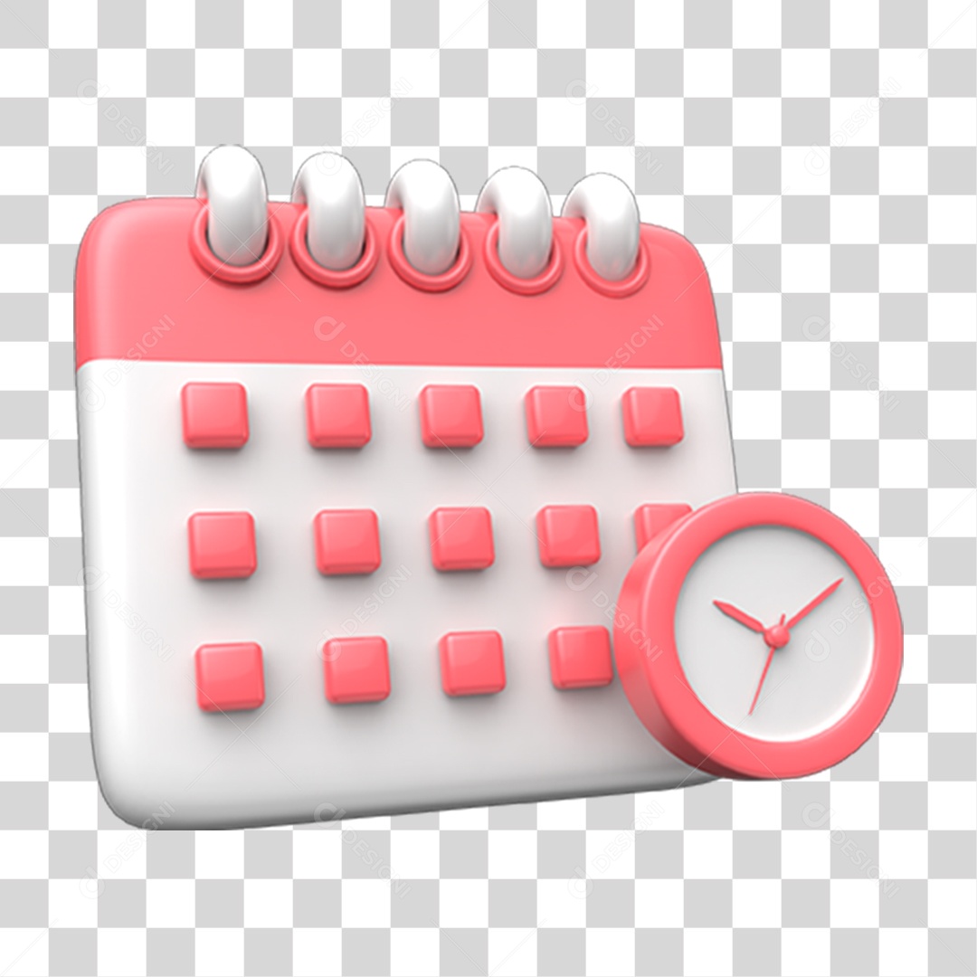 Calendário Outubro Rosa PNG Transparente