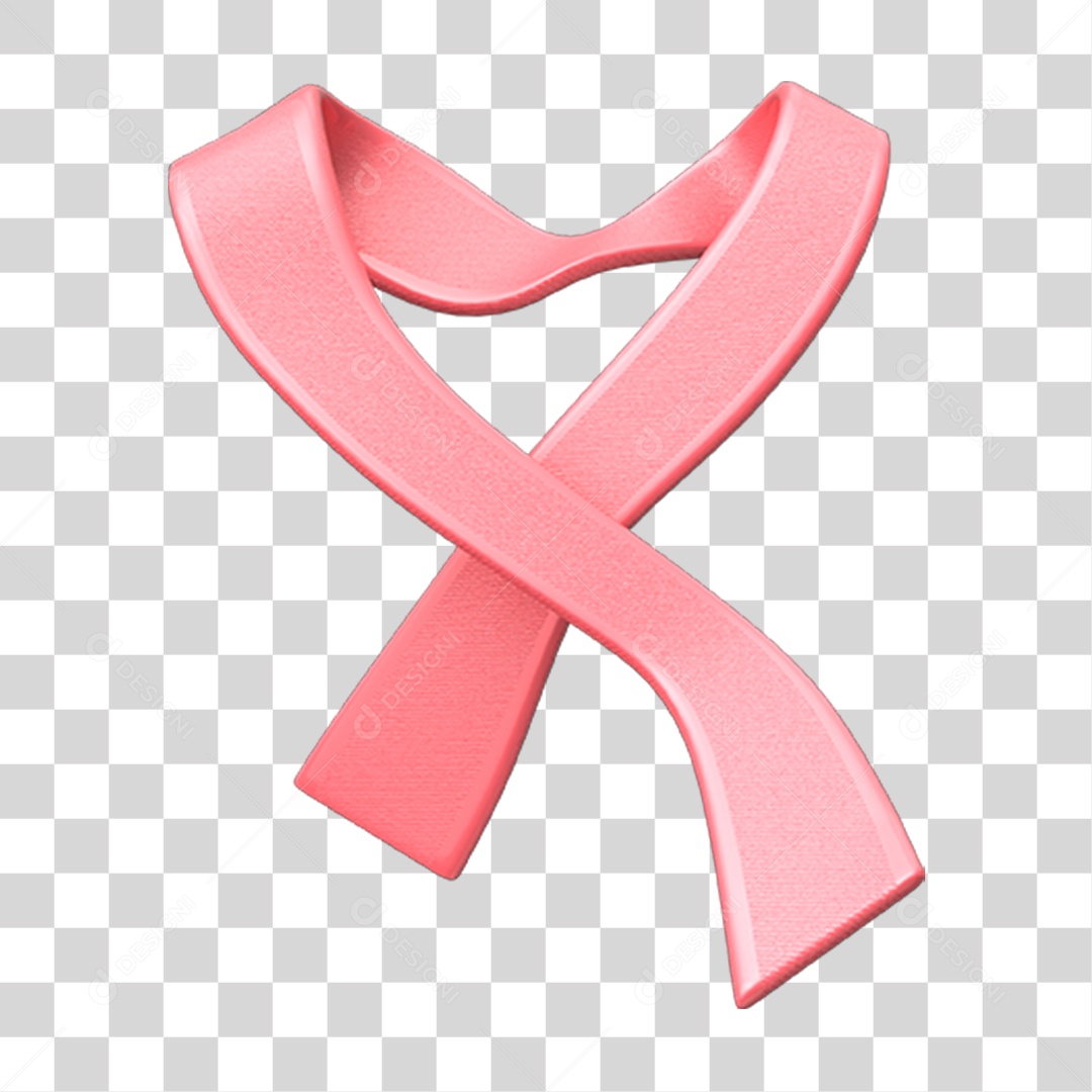 Laço de Fita Rosa Outubro Rosa PNG Transparente