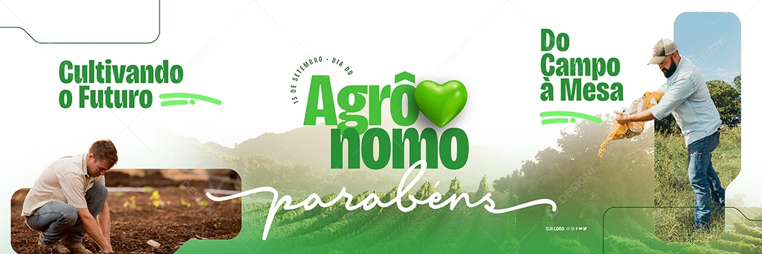 Carrossel Dia do Agrônomo 13 Setembro Social Media PSD Editável